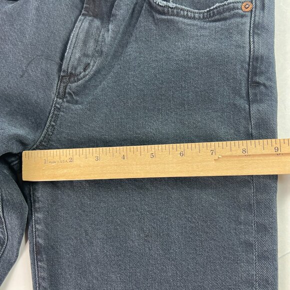 AGOLDE Jean Women's 27x26* Toni Mid Rise Straight Crop Black Faded Denim Tag 26 - Picture 14 of 16